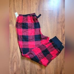 Old Navy | Flannel Jogger Pajama Pants | Red Buffalo Plaid | Size L | NWT